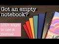 100 ways to use an empty book  what to do with a blank journal