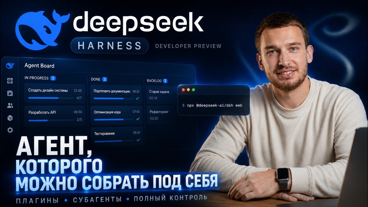 Полный Гайд — DeepSeek Harness: Установка, Субагенты, С… — Transcript