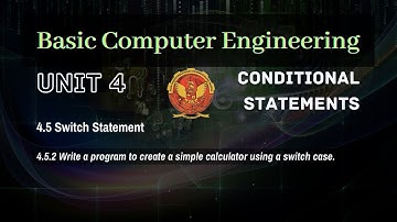 4.5.2 | Program to create a simple calculator | Unit 4 | BT-205 |C Programming |COMPUTER ENGINEERING
