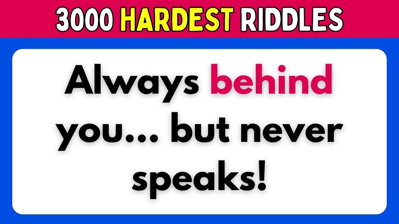 Mind-Blowing Easy Riddles Part 8 | Guess in Seconds! - YouTube