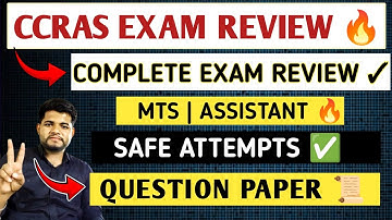 CCRAS COMPLETE EXAM REVIEW 🔥 MTS & ASSISTANT ✓ बवाल पेपर 😱 CCRAS TODAY EXAM ANALYSIS| CCRAS 