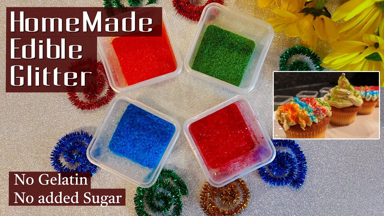 Home Made Edible Glitter | For Cake/Dessert Decoration | No Gelatin | No Added Sugars | No Fail 