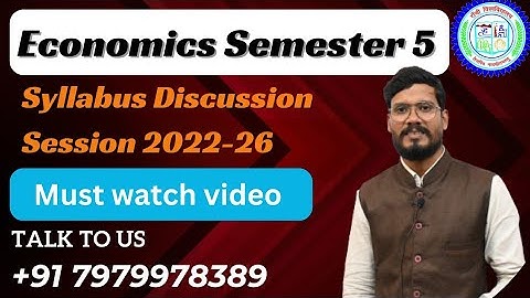 Economics Semester 5 Syllabus Discussion and Offline Classes for Session 2022-26 | Ranchi University