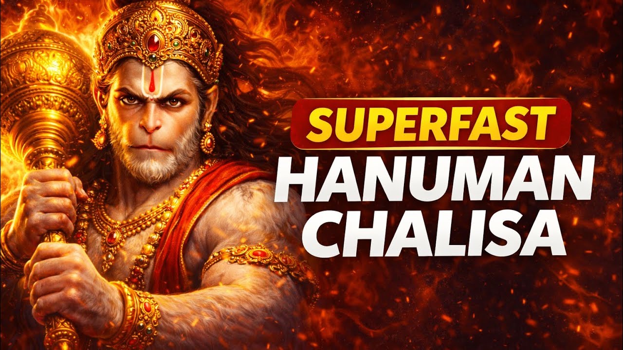 Superfast Hanuman Chalisa 🚩 | 3 Minute Powerful Paath | Shanti Bhakti Dhun