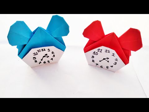 DIY PAPER ALARM CLOCK // Paper crafts for school // Origami paper craft // Easy Kids craft ideas.