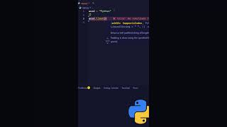 String method ljust(), rjust(), and center() in Python