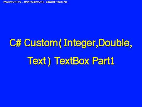 C# Custom TextBox Number,Floating, Letter