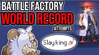 NEW Battle Factory WORLD RECORD Attempts! ITS GIVINGGG SLAY | Pokemon Emerald