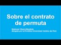 Sobre el contrato de permuta