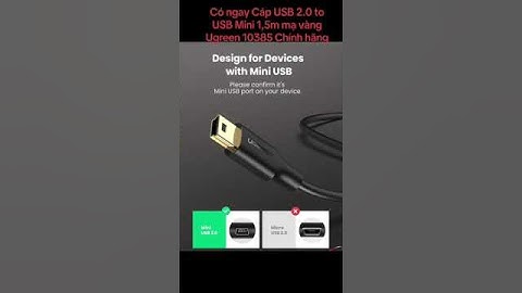 Cáp USB 2.0 to USB Mini 1,5m mạ vàng Chính hãng Ugreen 10385 | UGREEN SUNPC