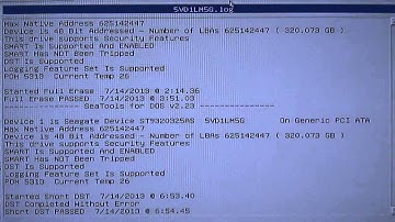 Broken Seagate 2.5" Hard Drive Test from an Asus Laptop. Temporary fix with seatools.