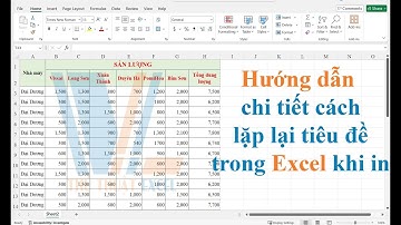 Hướng dẫn chi tiết cách lặp lại tiêu đề trong Excel khi in