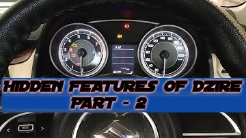 PART-2 (hidden features) Instrument cluster settings of maruti suzuki dzire 3rd generation