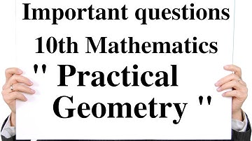 10th Maths: TN Board: Important questions: Practical Geometry: by DD Academy Chennai by sethu