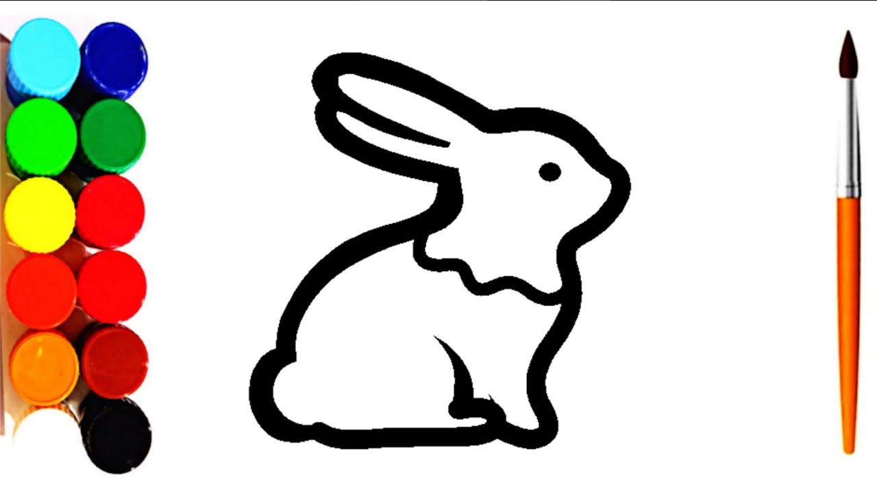 Primary Color Drawing Rabbit Rabbit π°π Drawing, Painting and Coloring for Kids | How to draw a ...