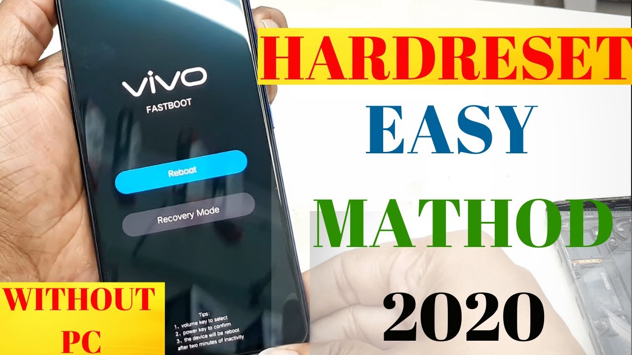 Vivo V15 Pro Hard reset without PC 