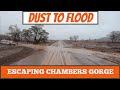 Dust to Flood, Escaping Chambers Gorge  in our Isuzu NPS 4x4 Truck & offroad van Caravan life Vlog