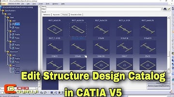 How to Edit Structure Design Catalog  in CATIA V5 | How to add Pipes in CATIA V5 | #cadguruji