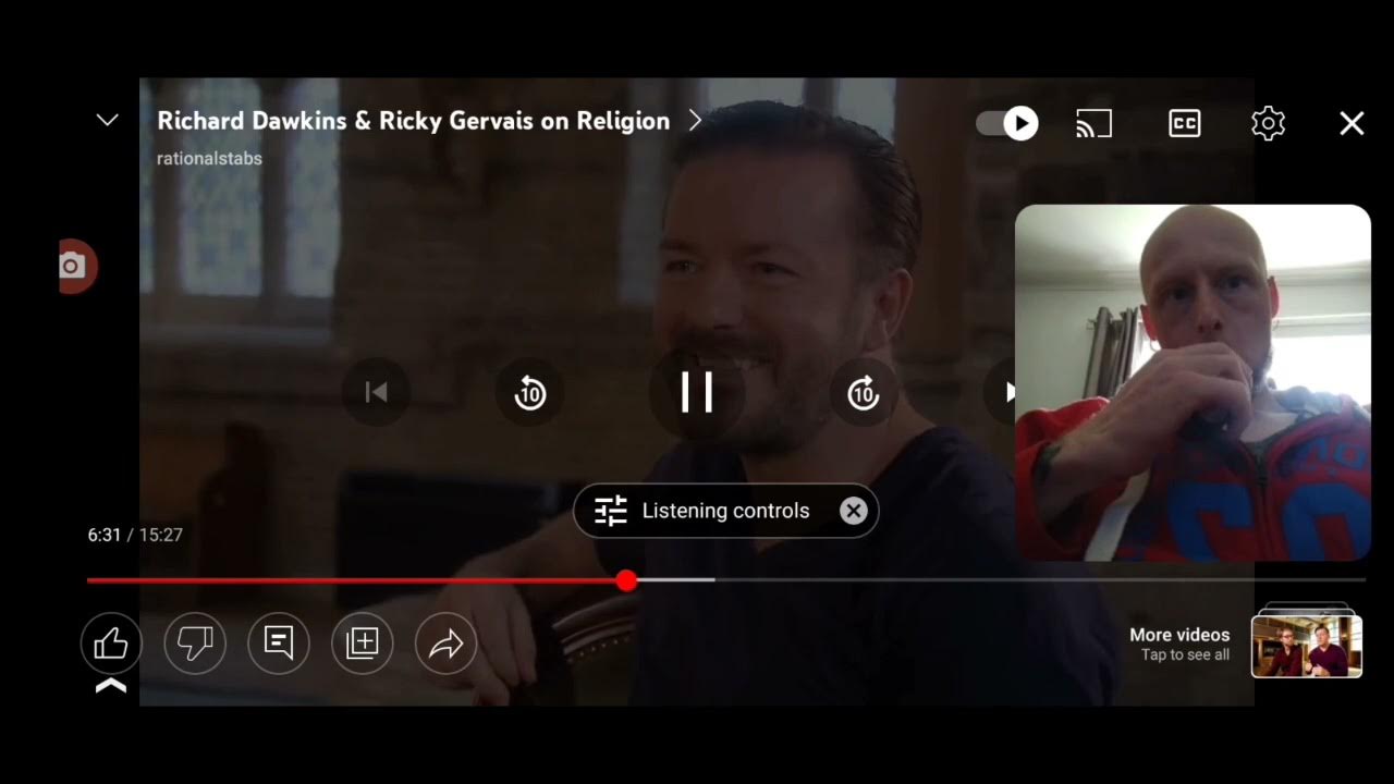 Richard Dawkins and Ricky Gervais reaction laid-back reacts - YouTube