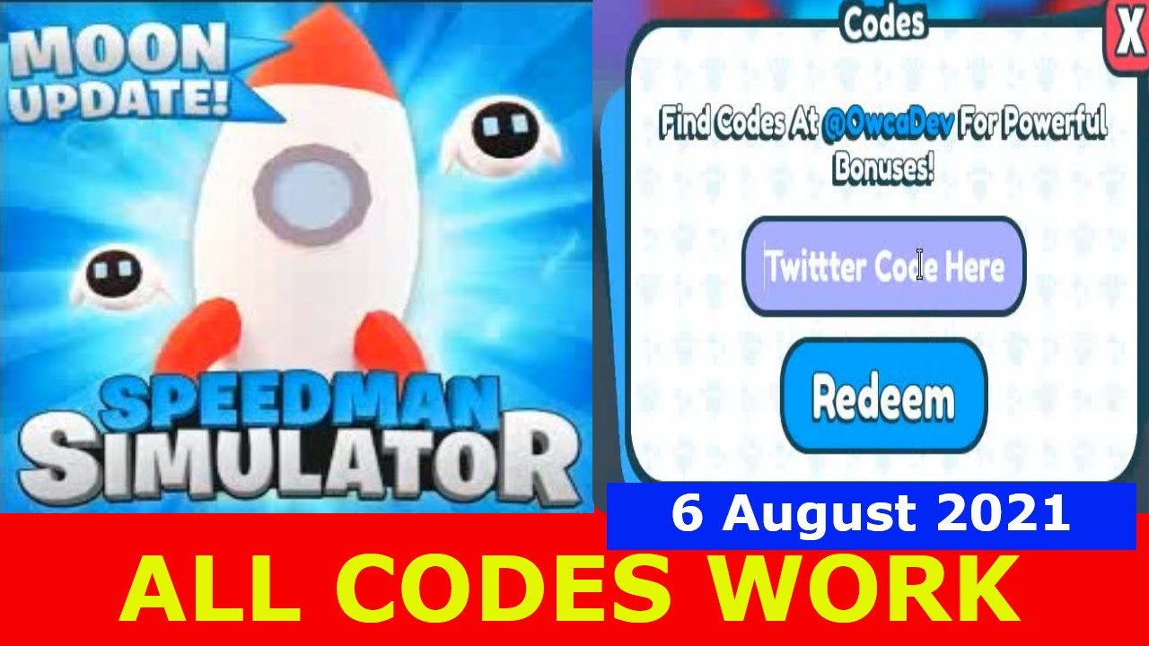all-codes-work-space-speedman-simulator-roblox-6-august-2021-youtube