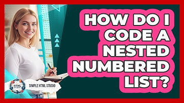 How Do I Code A Nested Numbered List?