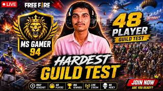 LIVE 🔴 HARDEST GUILD TEST🔥ONLY HEADSHORT CUSTOM ROOM 😈 MS Gamer 94 #freefire #shortsfeed