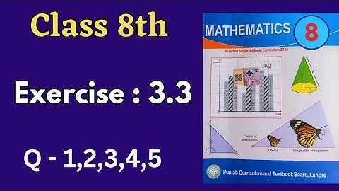 Class 8th Math Exercise 3.3 [Q 1,2,3,4,5 ] New Book