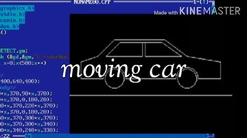 How to move a car in C++ graphics program // Moving car with the help of C/C++ graphics program