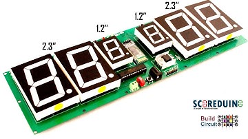 6 digits digital scoreboard using Scoreduino for table tennis
