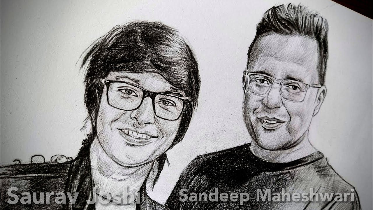 Drawing Of Sandeep Maheshwari  YouTube