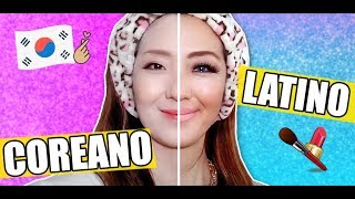 Latin Vs. Korean Make Up in a Korean girl