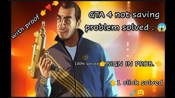 GTA 4 (Grand Theft Auto 4 ) SIGN in Problem / not saving (pc) (with proof) (2021)