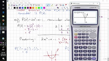 PreCalculus 12 Chp 1.2 - Remainders with Casio fx-9860 (2017)