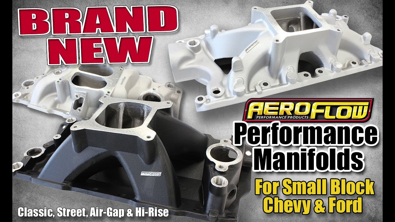 Woosphy Aluminum Dual Plane Air Gap Intake Manifold For SBC Chevy 350 Small Block Engines - Fits 262, 265, 283, 305, 327, 350, 400