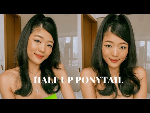 Half Up Ponytail Hairstyle | 90s Ponytail Hair Flip Tutorial | Cheryl Rocha