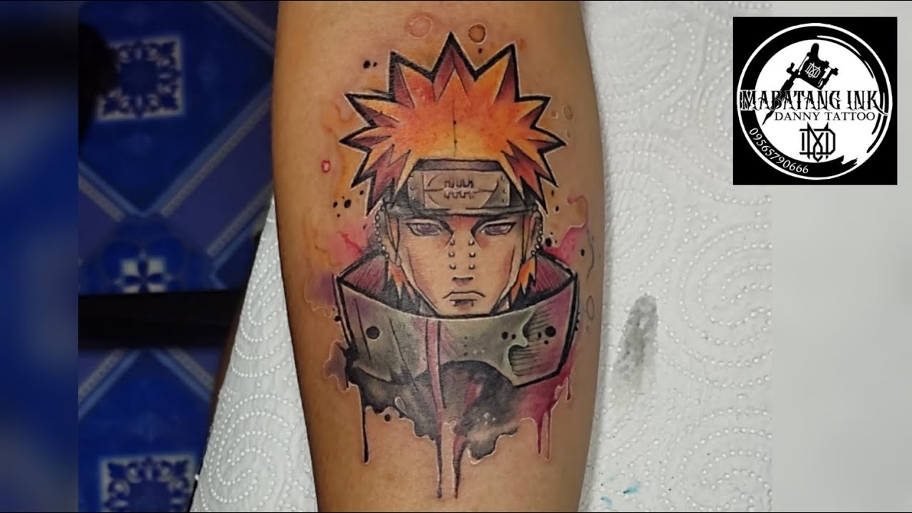 This is a Pain tattoo I did recently Ive been doing a lot of anime tattoos  but this one has been one of my favorites so far My ig is ericktattoo if
