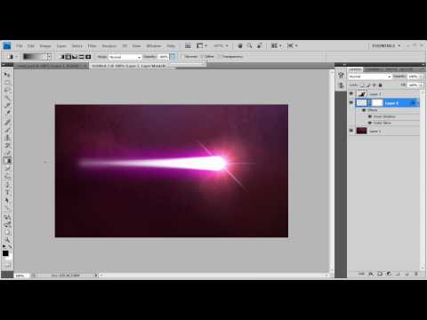 Photoshop CS : Create a Comet  Shooting Star