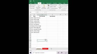 Quickly Split cells in Excel | Text To Column in Excel in Hindi | Excel tips & Tricks Short Shorts