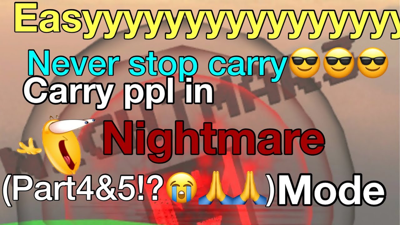 [roblox]Never stop carry!!!! carry ppl in nightmar3 mode tower defence ...