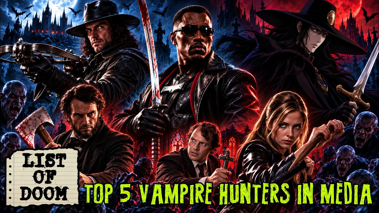 Top 5 Vampire Hunters in Movies, TV, Games & MORE 🧛 | List of Doom | HORROR WARS PODCAST Top 5 Vampire Hunters in Movies, TV, Games & MORE 🧛 | List of Doom | HORROR WARS PODCAST