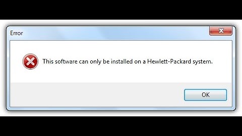 Cyberlink youcam install error HP Ver.- this softwere can only installed hewlett-packard system.