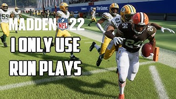 HOW TO RUN BETTER IN MADDEN 22 - WE ONLY USE BEST MADDEN 22 RUN PLAYS IN THIS GAMEPLAY - NO PASSING!