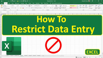 How To Restrict Data Entry In Excel