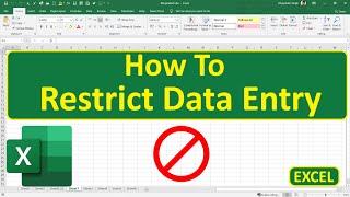 How To Restrict Data Entry In Excel