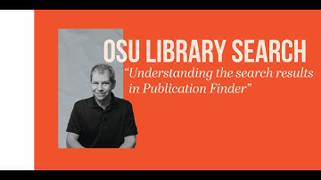 OSU Library Search: Understanding search results in Publication Finder