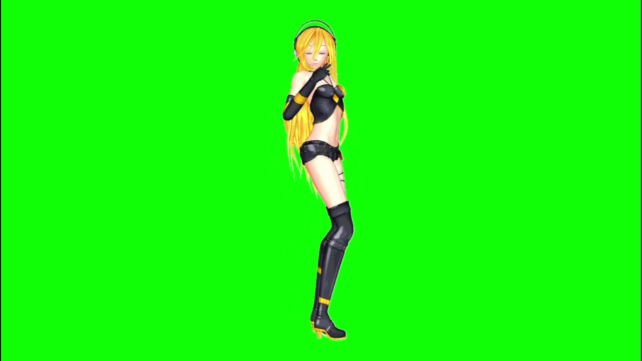 ✔️GREEN SCREEN EFFECTS: anime girl dancing ✔️GREEN SCREEN EFFECTS: anime girl dancing