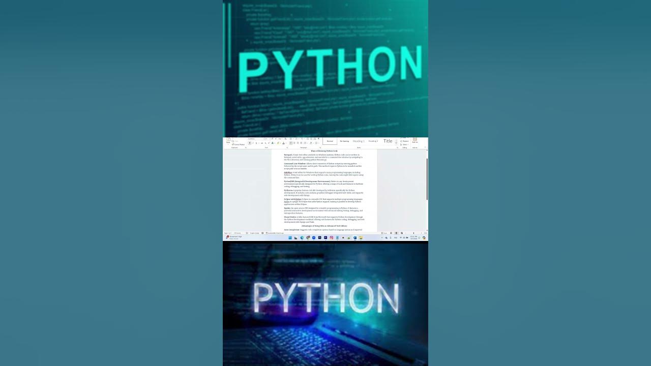 6. Ways of Running Python Code - YouTube