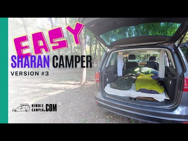 Sharan DIY Camping conversion #3 - how to sleep in a Sharan (or any other  car) #carcamping 