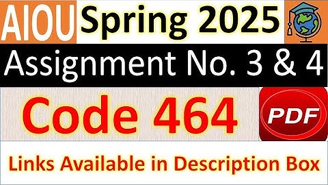 AIOU Code 464 Solved Assignment No.3 & 4 Spring 2025 || Subject: Islamic Fiqh || Level: Bachelor