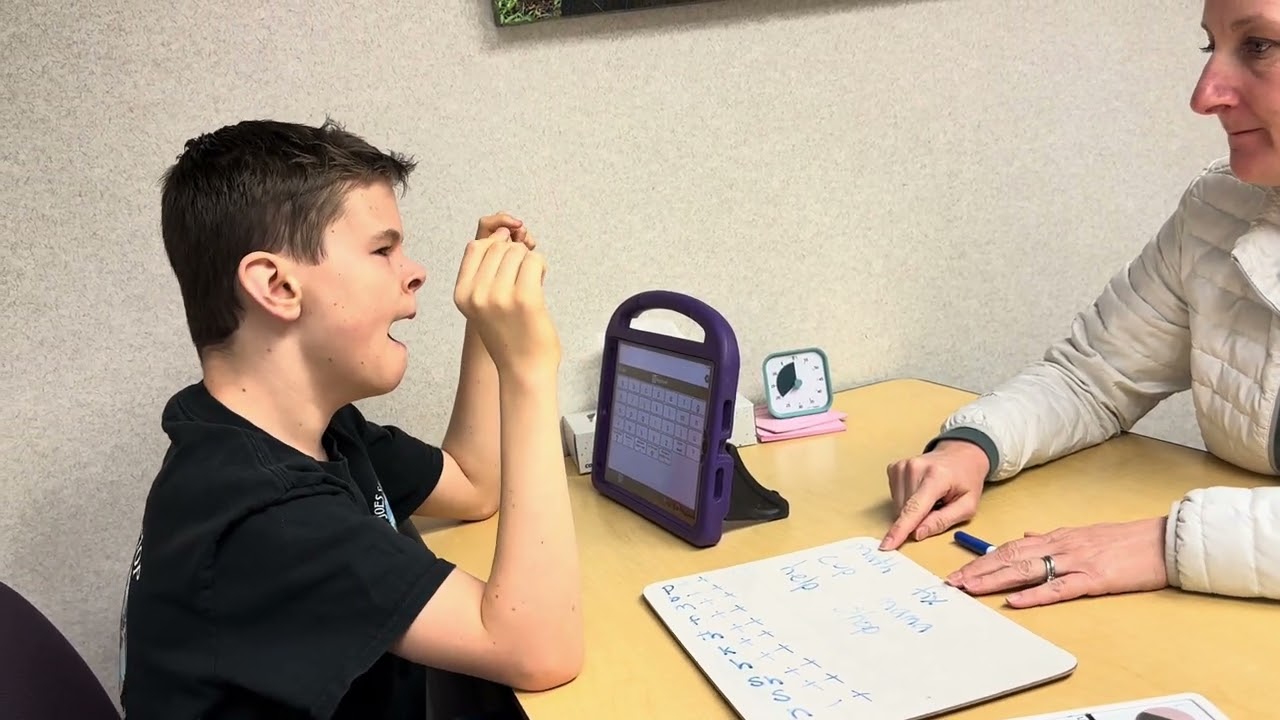 Apraxia - Landon- working our speech sounds. 